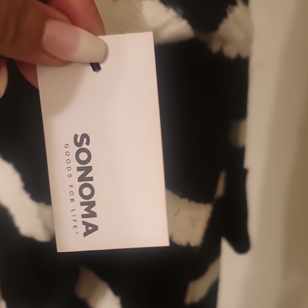 Sonoma Black and White Striped Turtleneck Sweater Dress - Picture 2 of 3